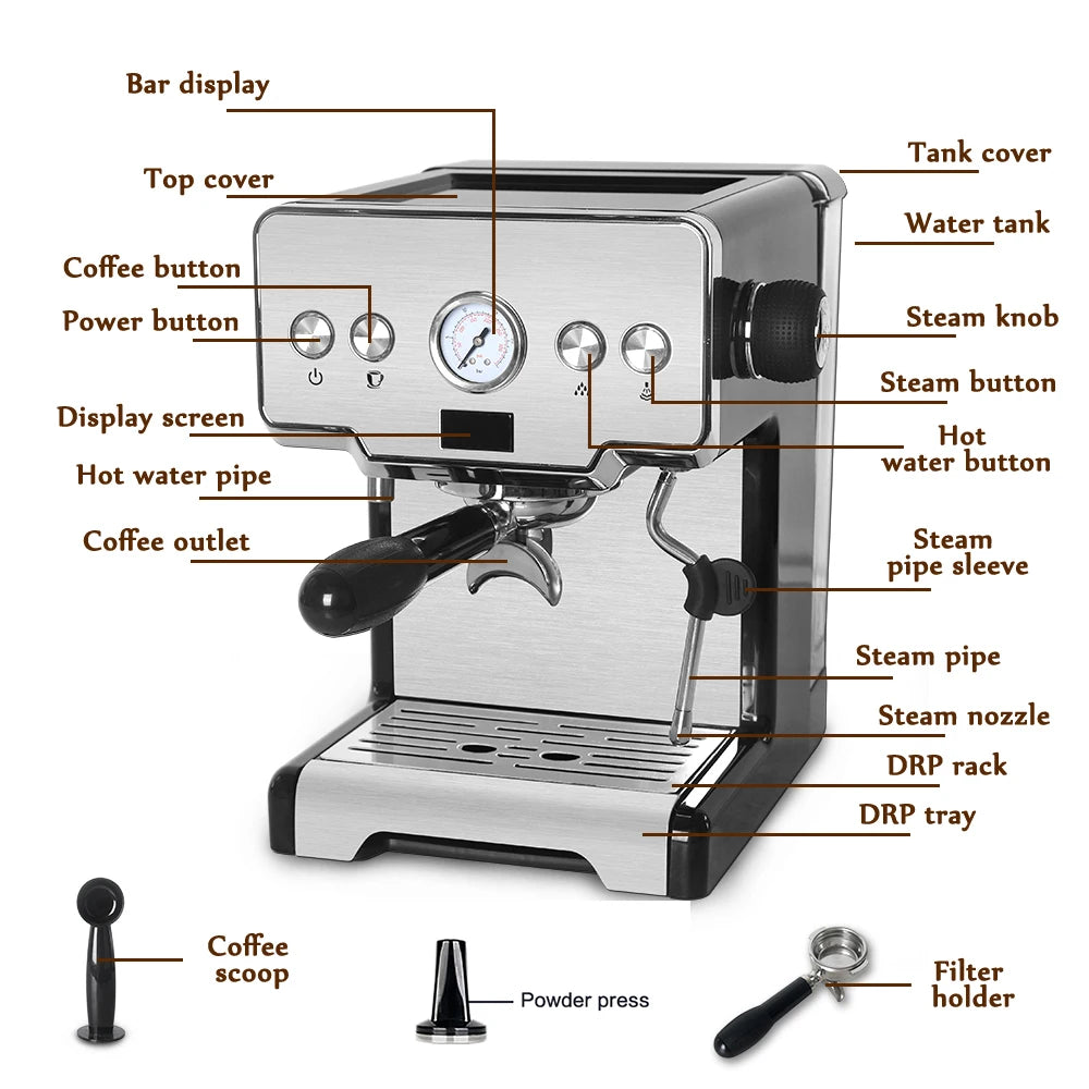 Semi-Automatic Coffee Maker For Home